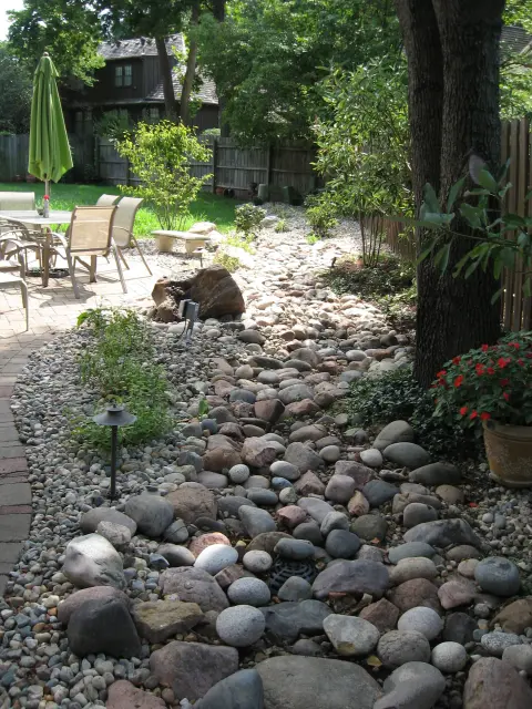 Cobblestone creekbed